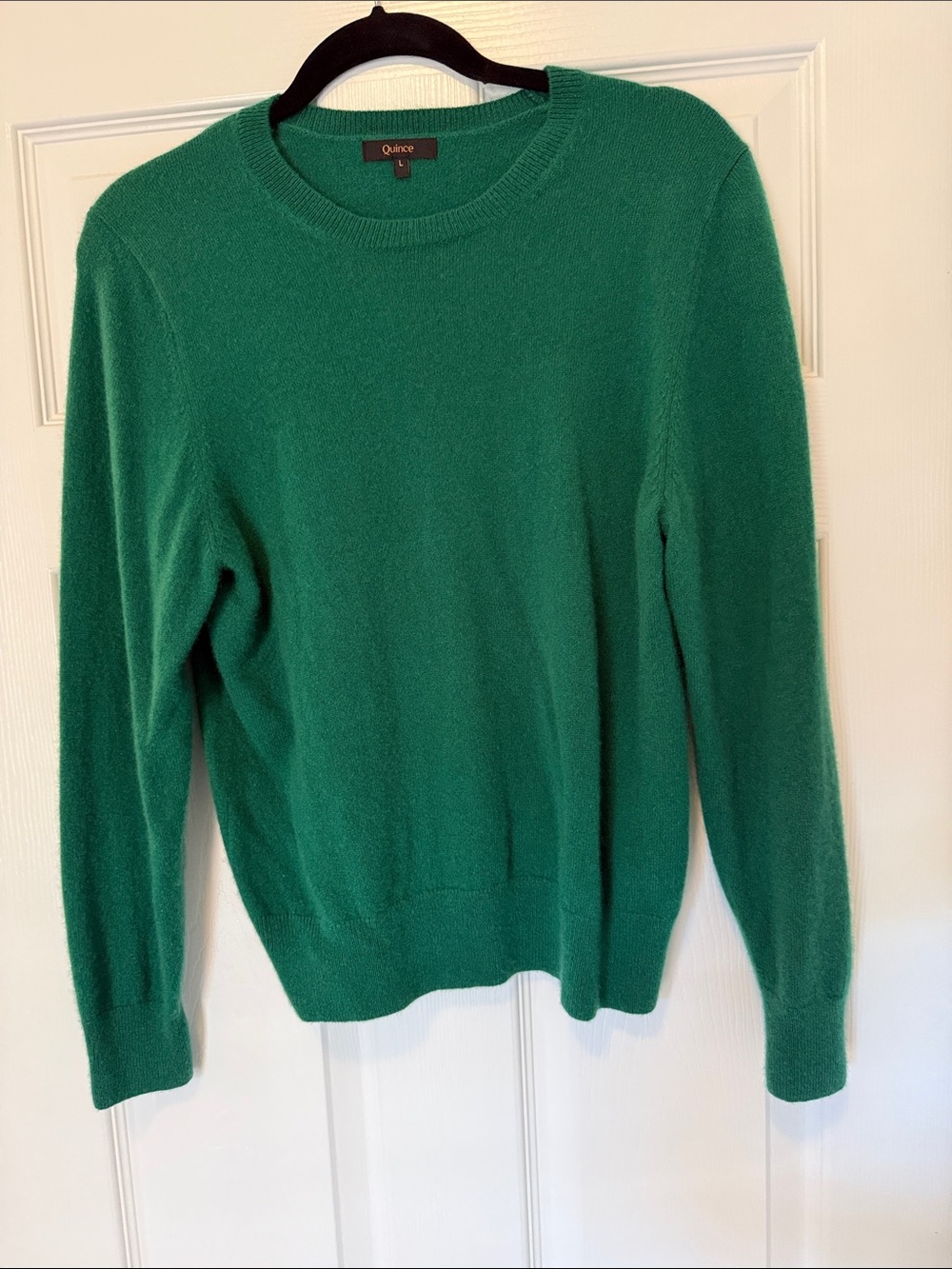 Quince Emerald Green Crewneck Cashmere Sweater